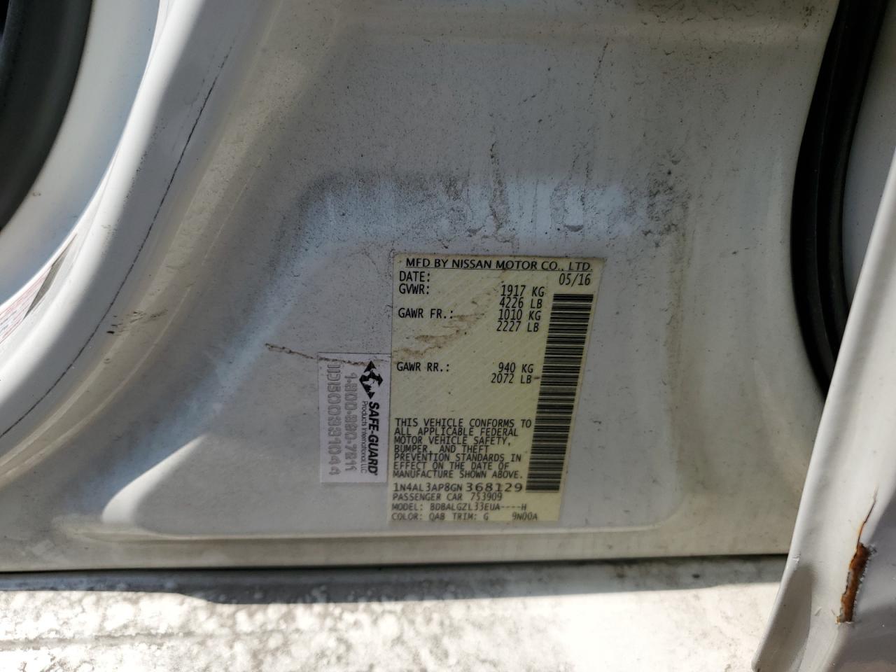 Nissan Altima 2.5 2016