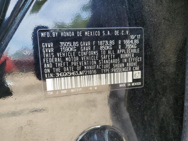 2018 HONDA FIT SPORT 3HGGK5H63JM721816