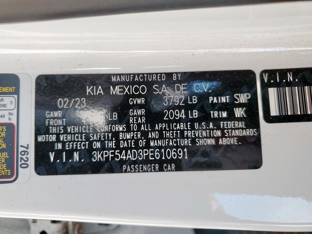 2023 KIA FORTE GT L 3KPF54AD3PE610691