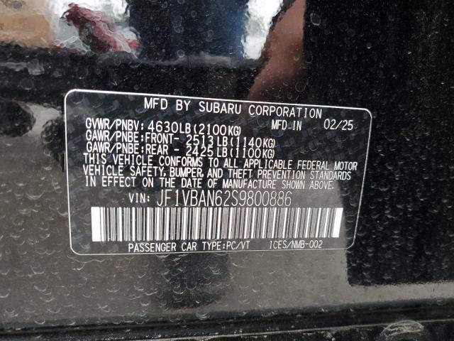 2025 SUBARU WRX LIMITE - JF1VBAN62S9800886