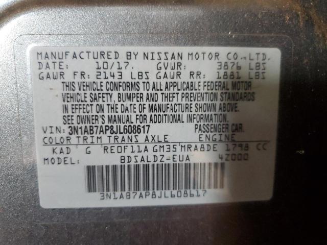 2018 NISSAN SENTRA S - 3N1AB7AP8JL608617
