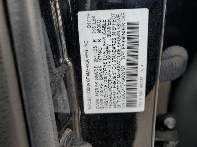 2019 ACURA TLX 19UUB1F31KA009727