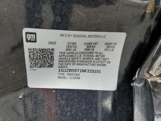 2022 CHEVROLET MALIBU LS 1G1ZB5ST1NF215101