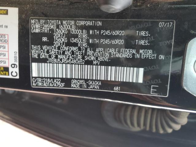 2017 TOYOTA 4RUNNER SR JTEBU5JR5H5480652