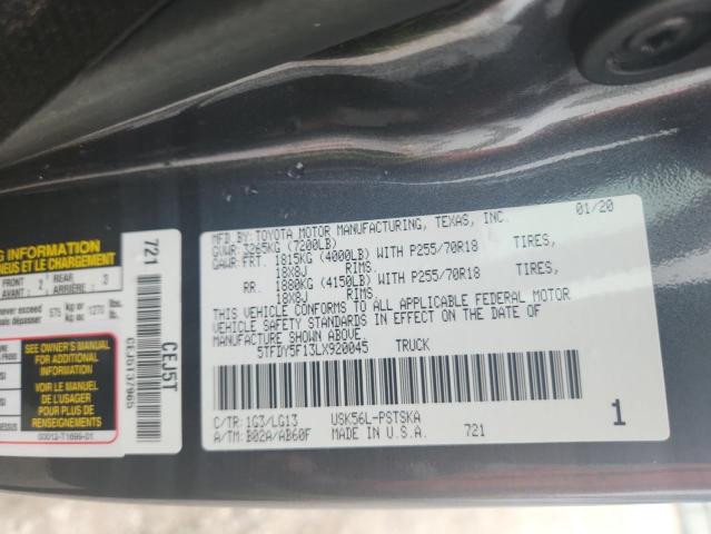 2020 TOYOTA TUNDRA CRE - 5TFDY5F13LX920045