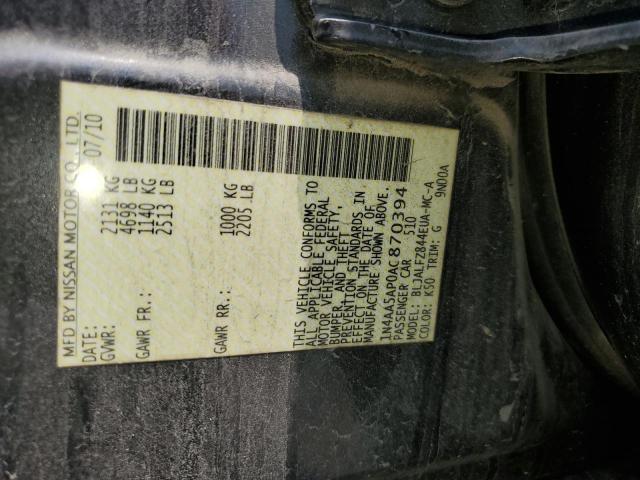 2010 NISSAN MAXIMA S - 1N4AA5AP0AC870394