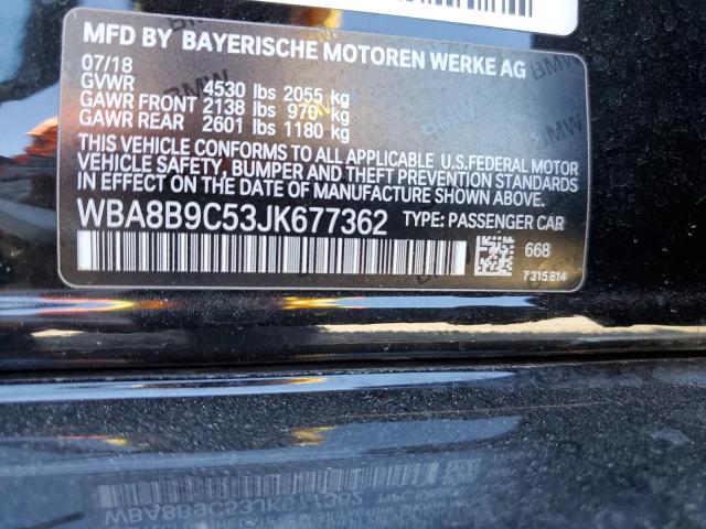 2018 BMW 330 I WBA8B9C53JK677362