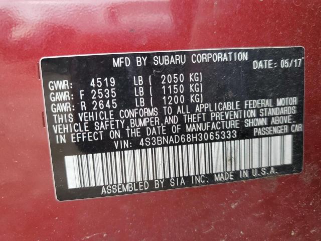 2017 SUBARU LEGACY 2.5 4S3BNAD68H3065333