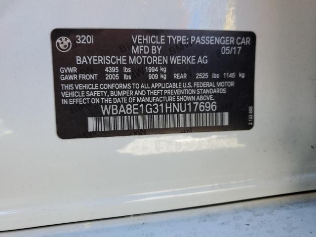 2017 BMW 320 I WBA8E1G31HNU17696