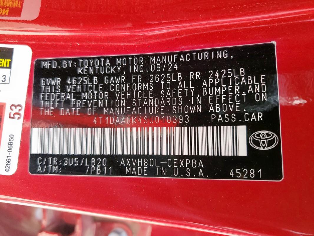 2025 TOYOTA CAMRY XSE - 4T1DAACK4SU010393