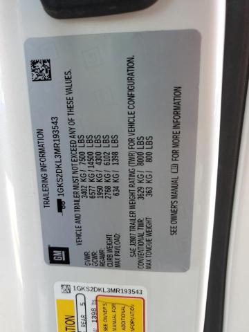 2021 GMC YUKON DENA 1GKS2DKL3MR193543