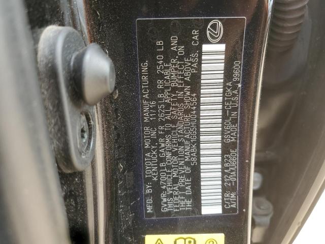 2017 LEXUS ES 350 - 58ABK1GG5HU044564