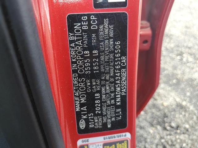 2015 KIA RIO LX KNADM5A34F6516506
