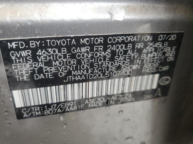 2020 LEXUS IS 300 JTHAA1D20L5107400