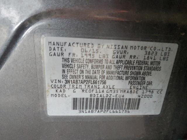 2015 NISSAN SENTRA S - 3N1AB7AP2FL661756
