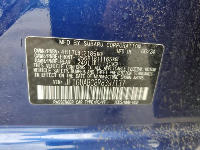2024 SUBARU IMPREZA JF1GUABC8R8397137