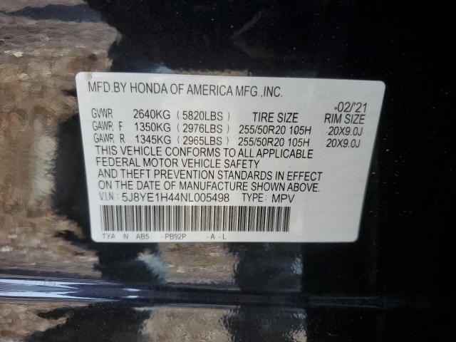 2022 ACURA MDX TECHNO 5J8YE1H44NL005498