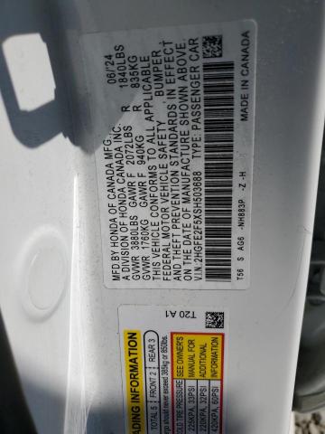 2025 HONDA CIVIC SPOR 2HGFE2F5XSH503688