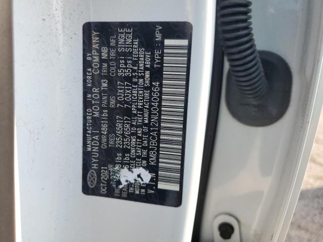 2022 HYUNDAI TUCSON BLU KM8JBCA12NU040664