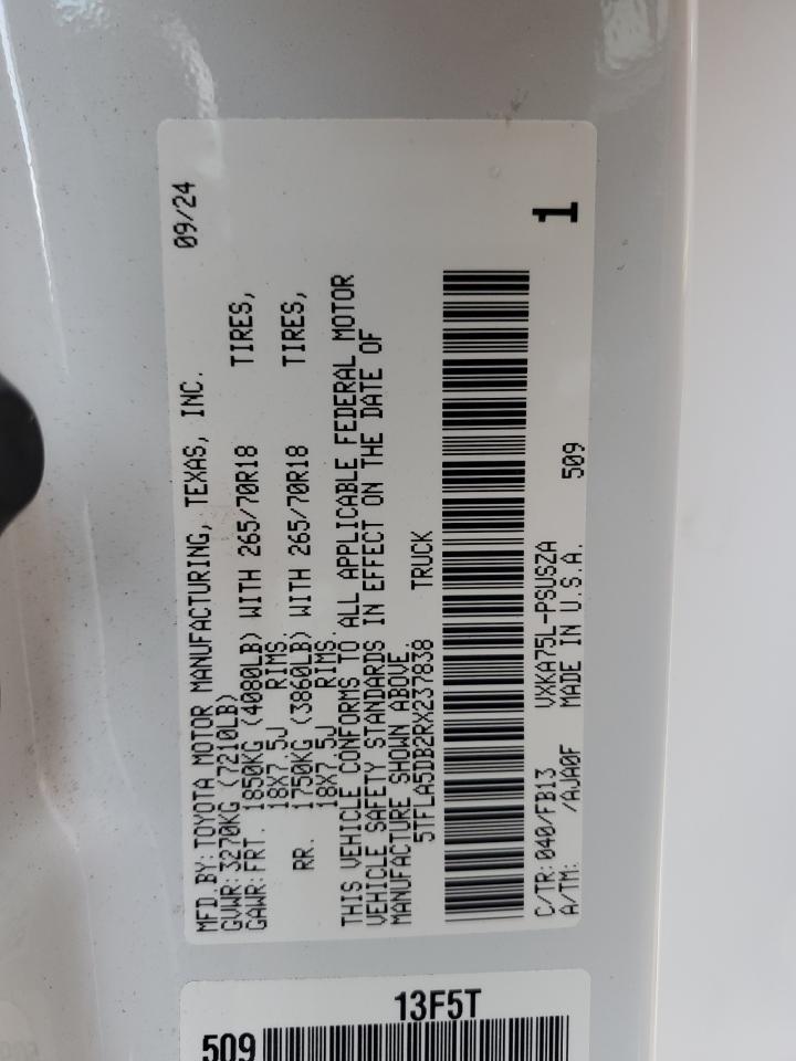 TOYOTA TUNDRA CREWMAX SR