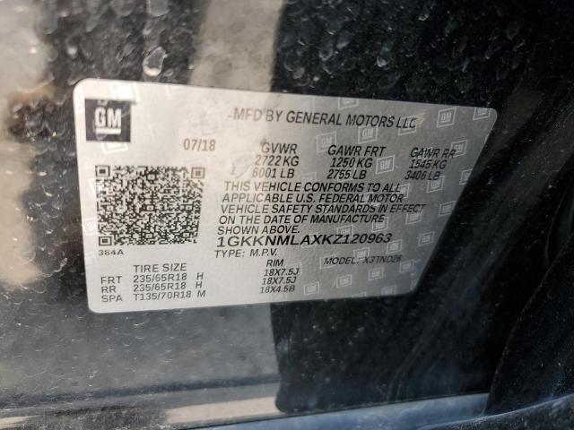 2019 GMC ACADIA SLT 1GKKNMLAXKZ120963