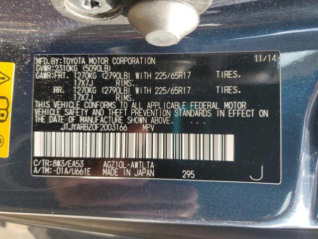 2015 LEXUS NX 200T JTJYARBZ0F2003166