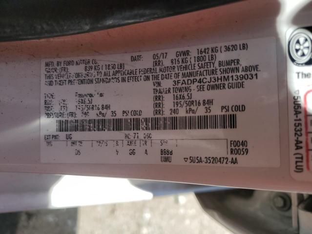 2017 FORD FIESTA TIT 3FADP4CJ3HM139031