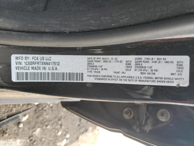 2022 RAM 1500 LARAM - 1C6SRFRTXNN417612