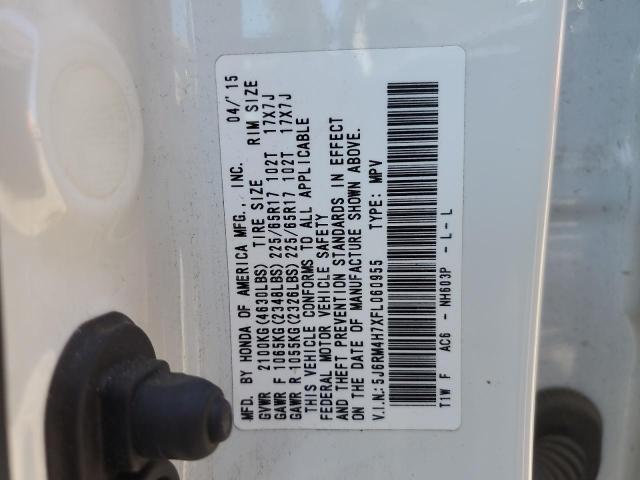 2015 HONDA CR-V EXL - 5J6RM4H7XFL060955