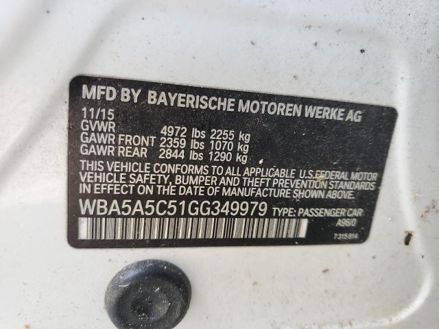 2016 BMW 528 I WBA5A5C51GG349979