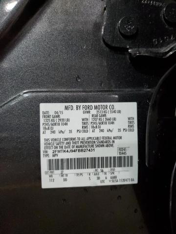 2015 FORD EDGE SEL - 2FMTK4J94FBB27431