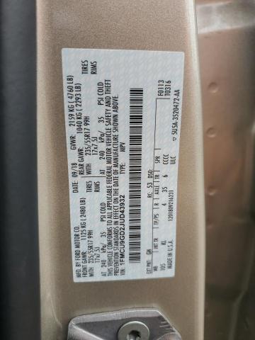 2018 FORD ESCAPE SE - 1FMCU9GD2JUD43932