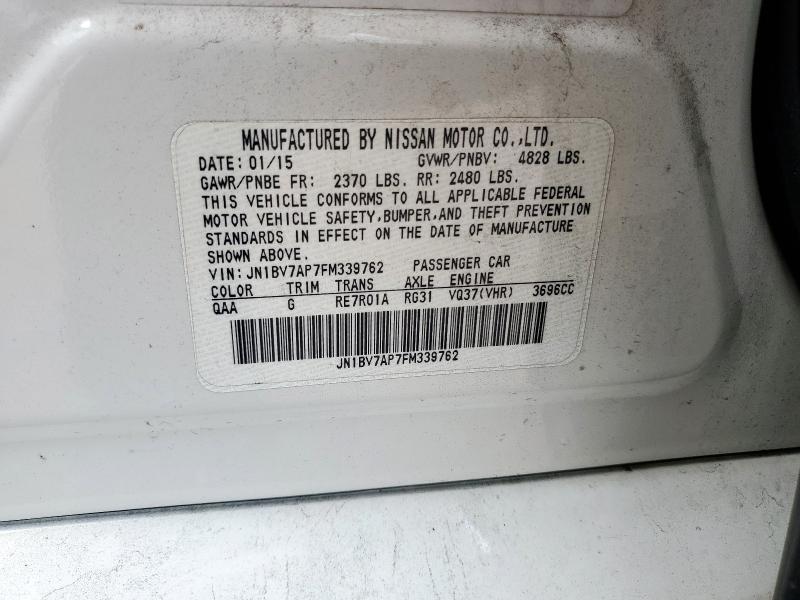 2015 INFINITI Q50 BASE - JN1BV7AP7FM339762