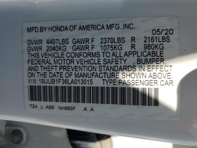 2020 ACURA TLX 19UUB1F36LA013015