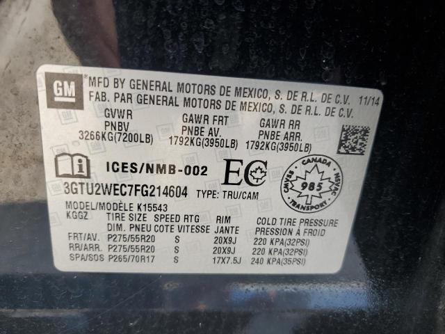 2015 GMC SIERRA K1500 DENALI 3GTU2WEC7FG214604