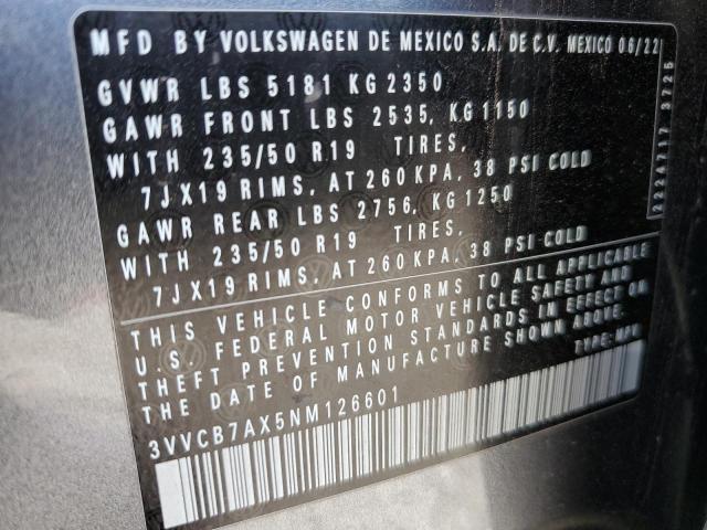 2022 VOLKSWAGEN TIGUAN SE 3VVCB7AX5NM126601