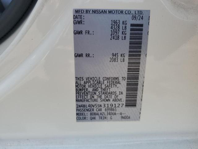 2025 NISSAN ALTIMA SV - 1N4BL4DV5SN319127