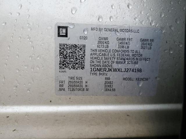 2020 CHEVROLET TRAVERSE R 1GNERJKWXLJ274198