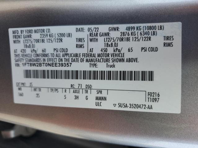 2022 FORD F250 SUPER - 1FT8W2BT0NEE39357