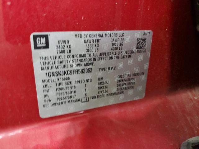 2015 CHEVROLET SUBURBAN K - 1GNSKJKC9FR582062