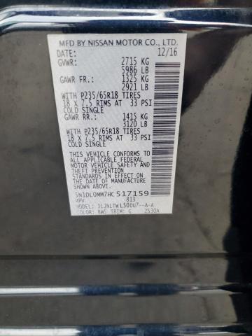 2017 INFINITI QX60 5N1DL0MM7HC517159