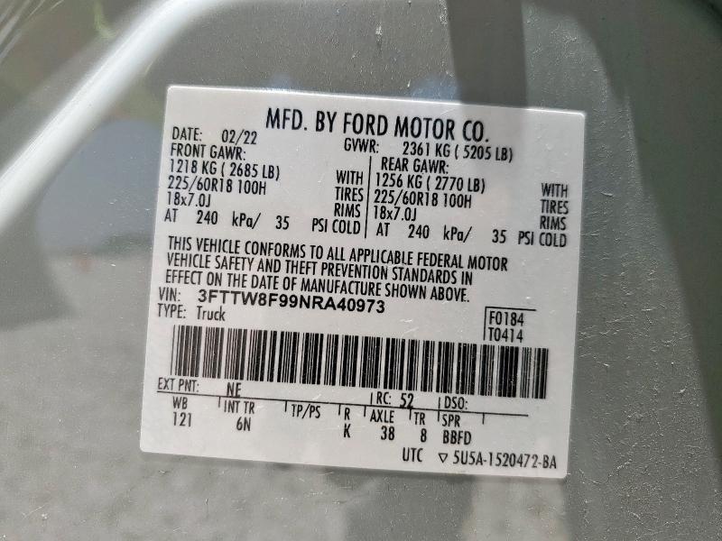 2022 FORD MAVERICK X 3FTTW8F99NRA40973
