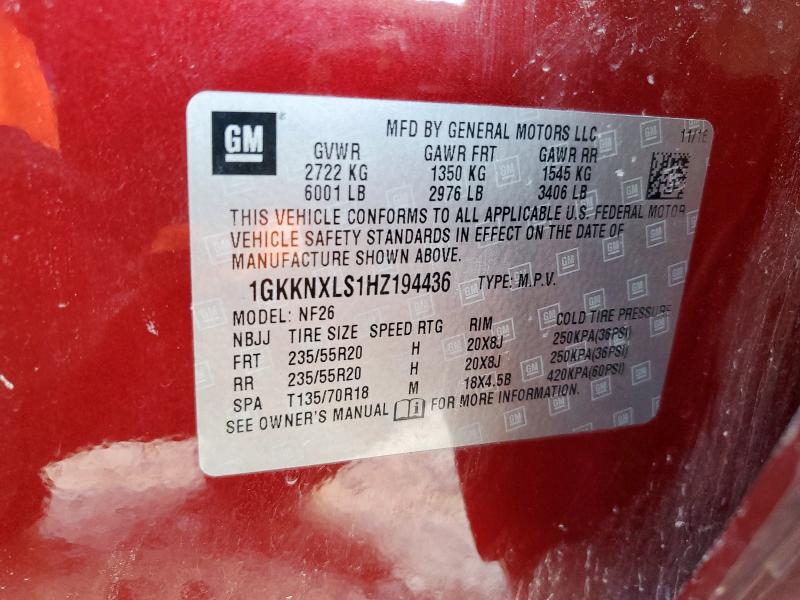 2017 GMC ACADIA DEN - 1GKKNXLS1HZ194436