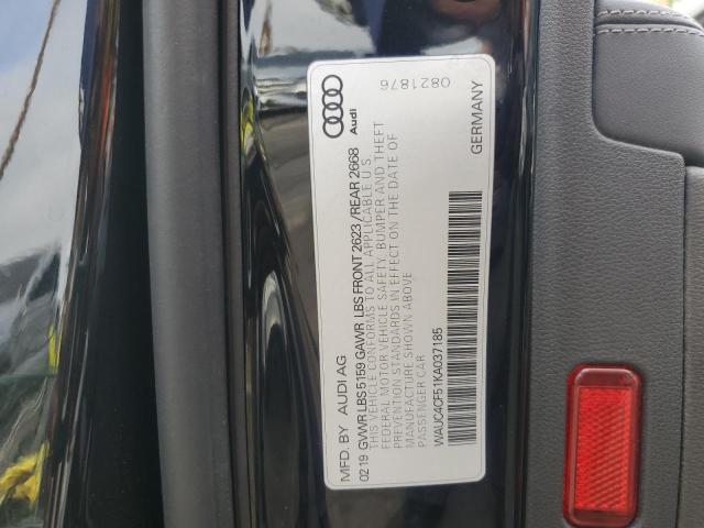 2019 AUDI S5 PRESTIG WAUC4CF51KA037185