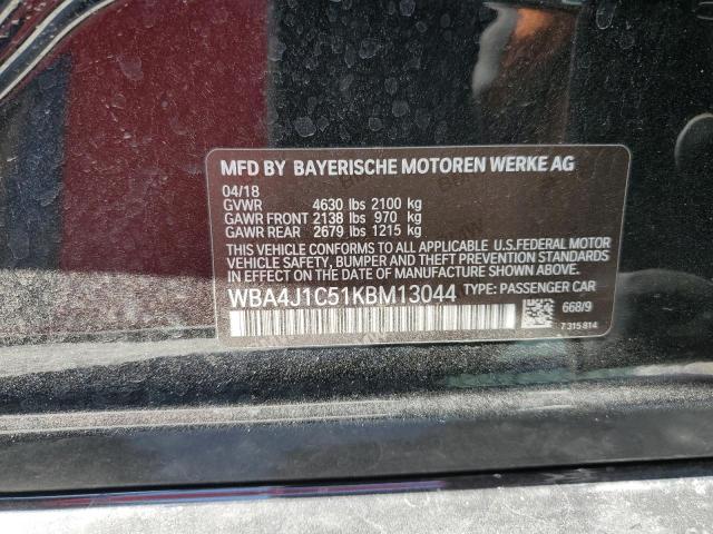 2019 BMW 430I GRAN WBA4J1C51KBM13044