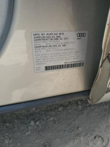 2016 AUDI Q5 PREMIUM WA1L2AFP6GA005543