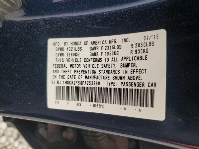 2015 HONDA ACCORD SPO - 1HGCR2F56FA253989