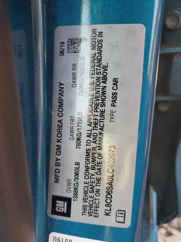 2020 CHEVROLET SPARK 1LT KL8CD6SA0LC402073