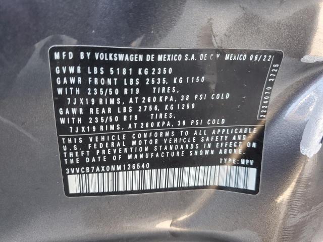 2022 VOLKSWAGEN TIGUAN SE 3VVCB7AX0NM126540