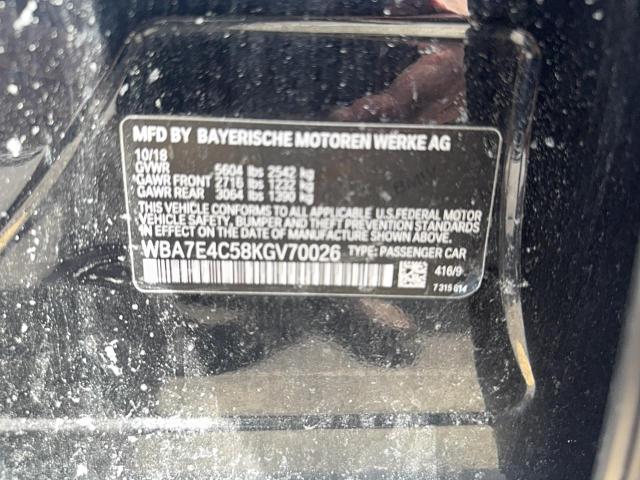 2019 BMW 740 XI - WBA7E4C58KGV70026
